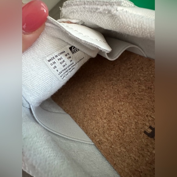 Reef Lay Day Dawn White Leather Sneakers - Picture 7 of 8